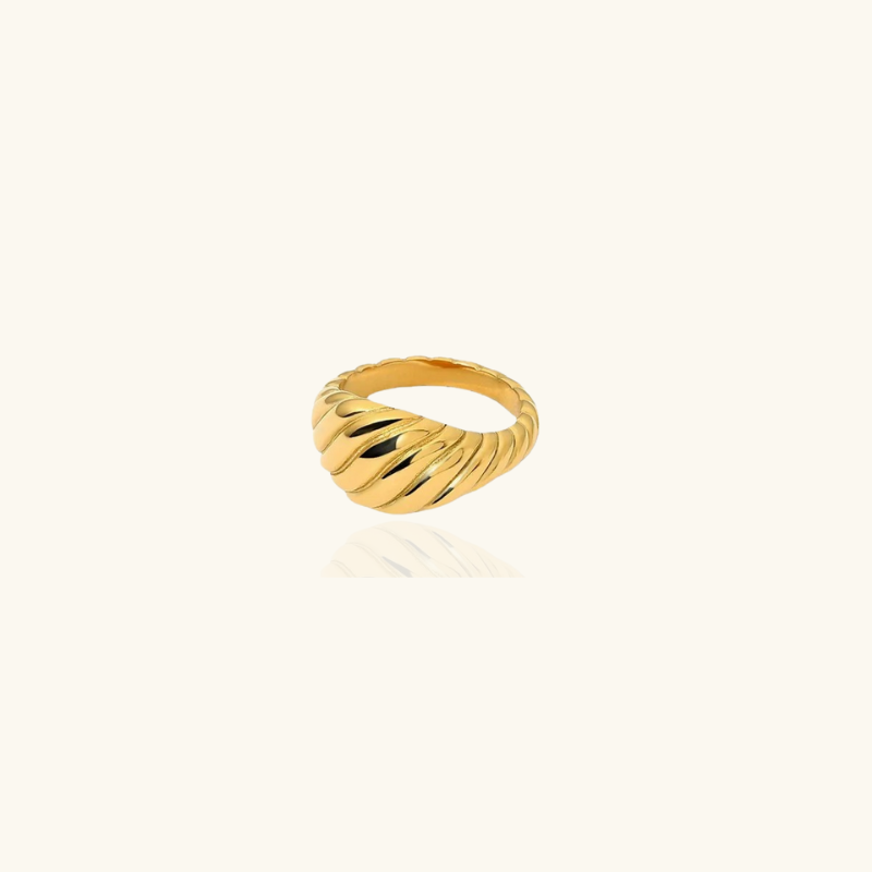 Vergulde Twist Ring - Leona