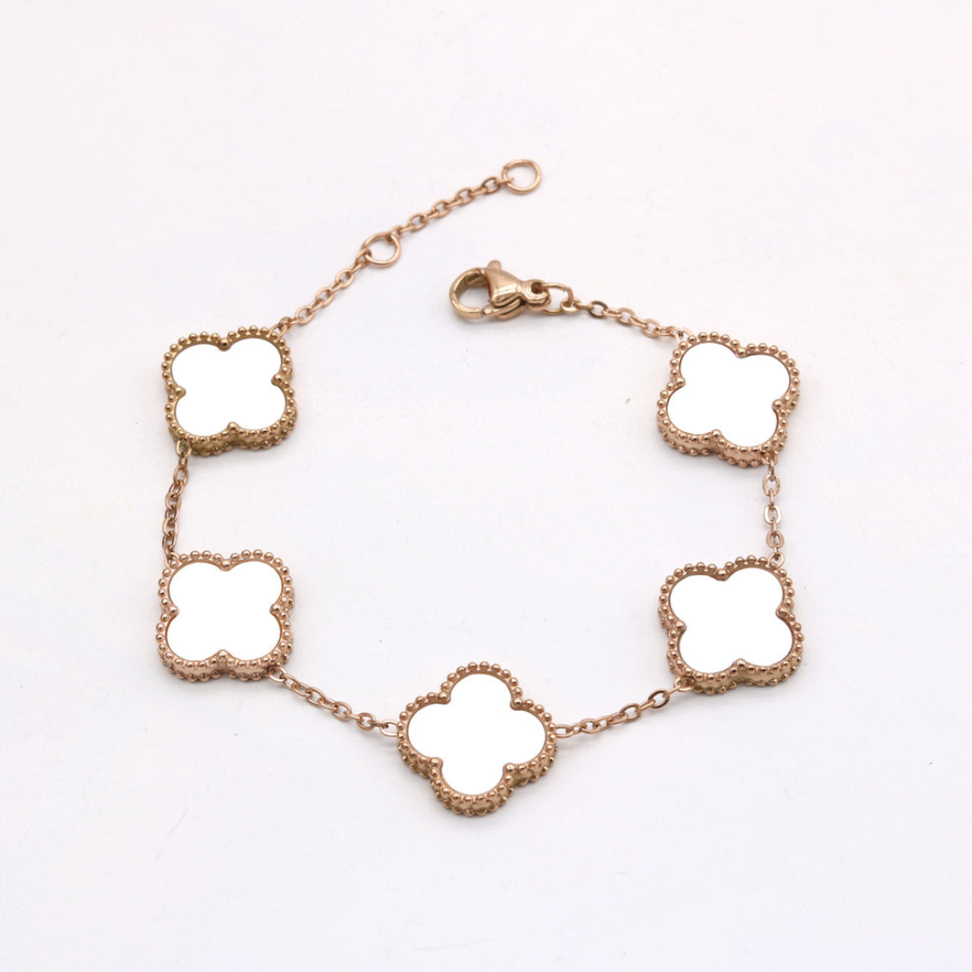 Gouden klaver armband | Goud