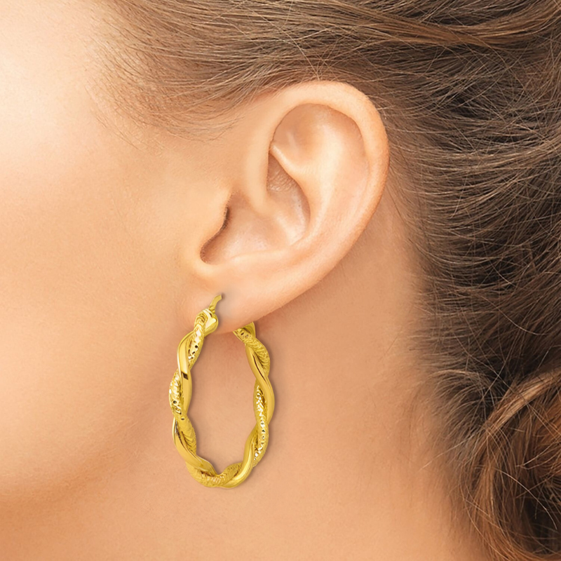 Gouden Twist Oorbellen - Verdraaid