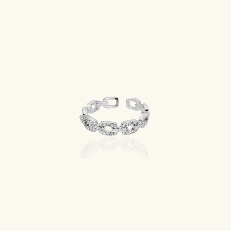 Vergulde Zirkoonketting Verstelbare Ring - Shari