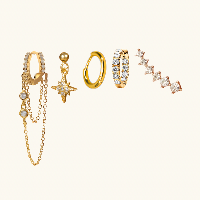 Luxe Combinatie Oorbellen Set - Kiki