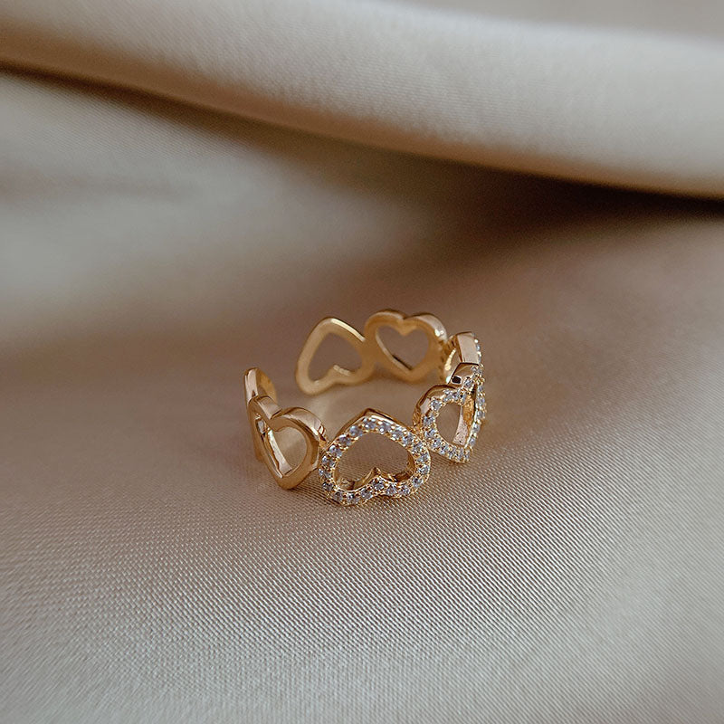 Geweven Ring Goud Met Witte Parels – Lotte