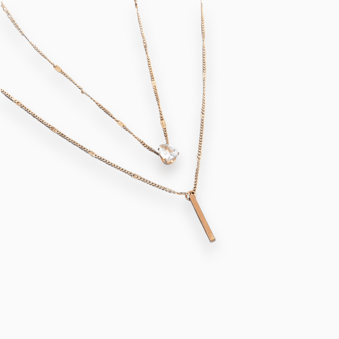 Lichtgevende rasterketting | Verguld