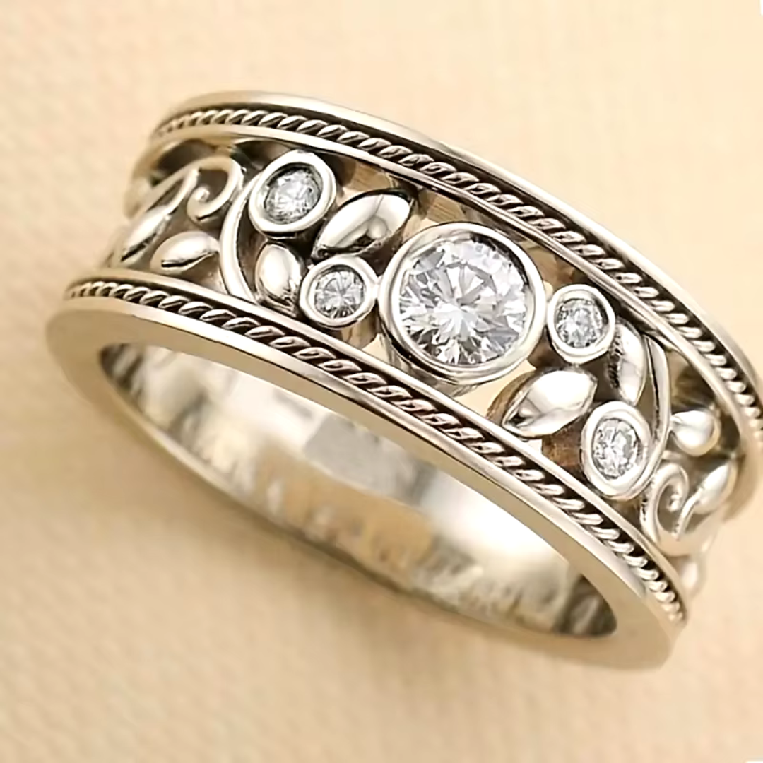 Vintage Zilveren En Zirkonia Ring | Zilver