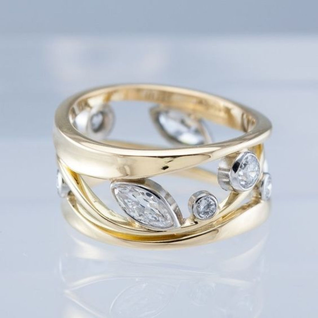 Vintage Goud- En Zirkoniaring | Goud