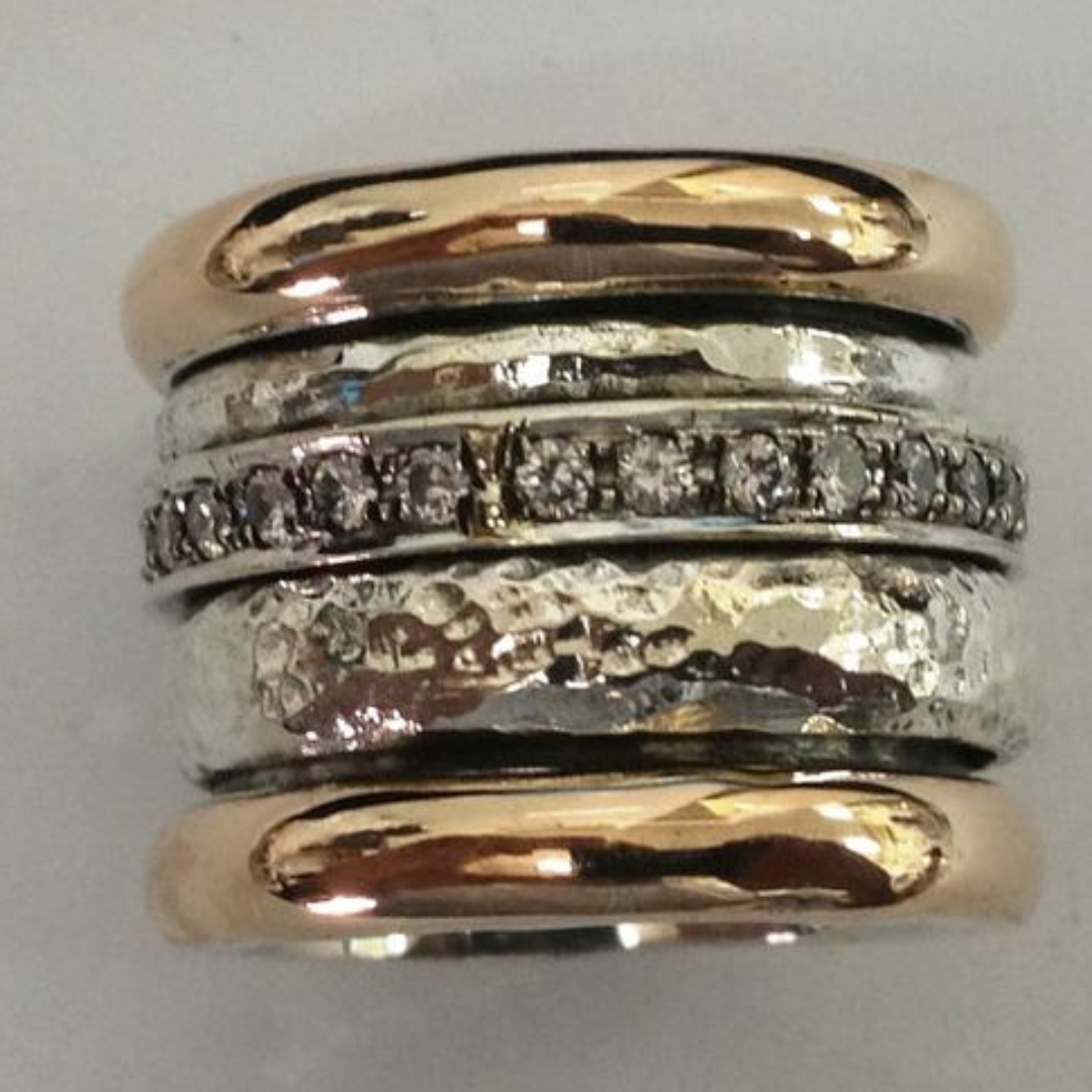 Vintage Gelaagde Dikke Gouden Ring | Goud