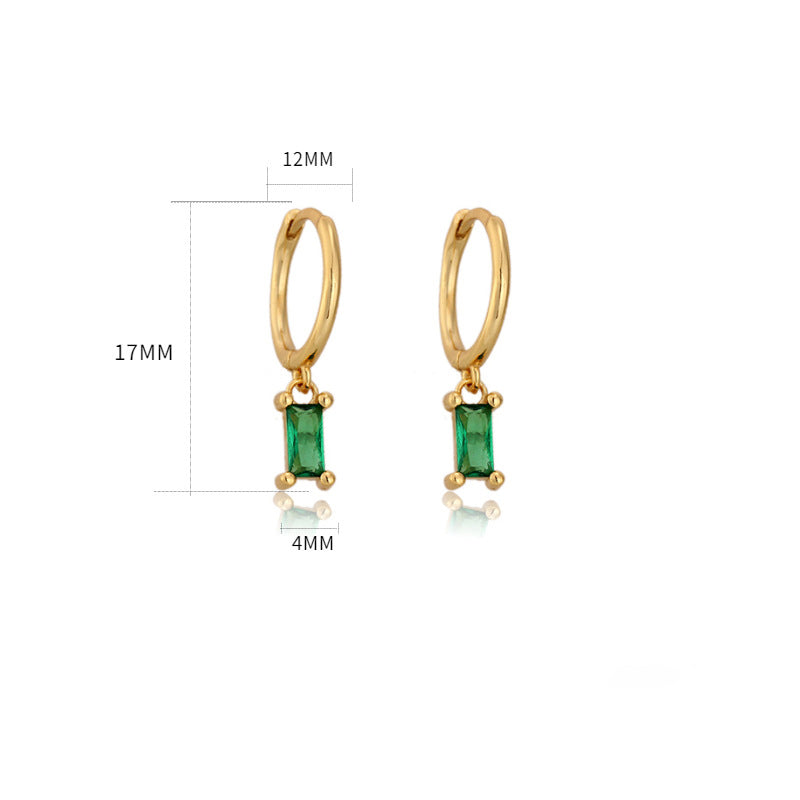 Elegante Vierkante Zirkoon Oorbellen - Lauren
