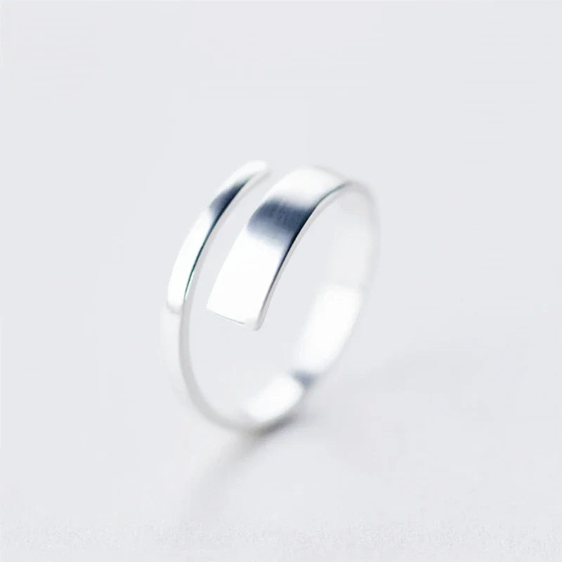 Verstelbare Open Ring Glanzend Zilver – Noor