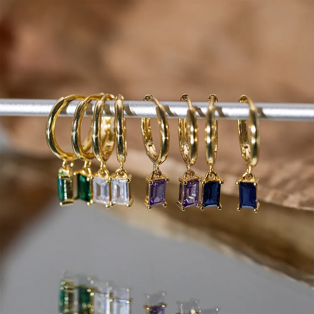 Elegante Vierkante Zirkoon Oorbellen - Lauren