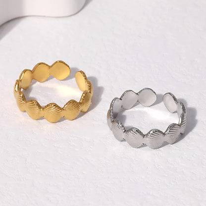 Trendy Schelpvormige Verstelbare Ring - Sheryl