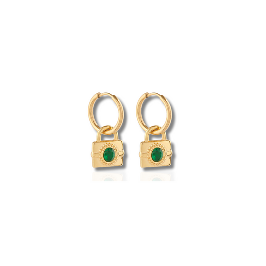 Elegante Edelsteen Slot Oorbellen - Aubrielle
