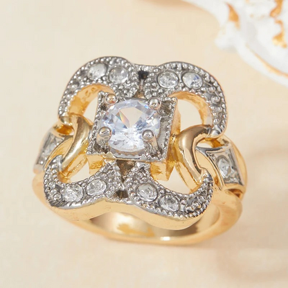 Vintage Zirkonia Gouden Ring | Goud