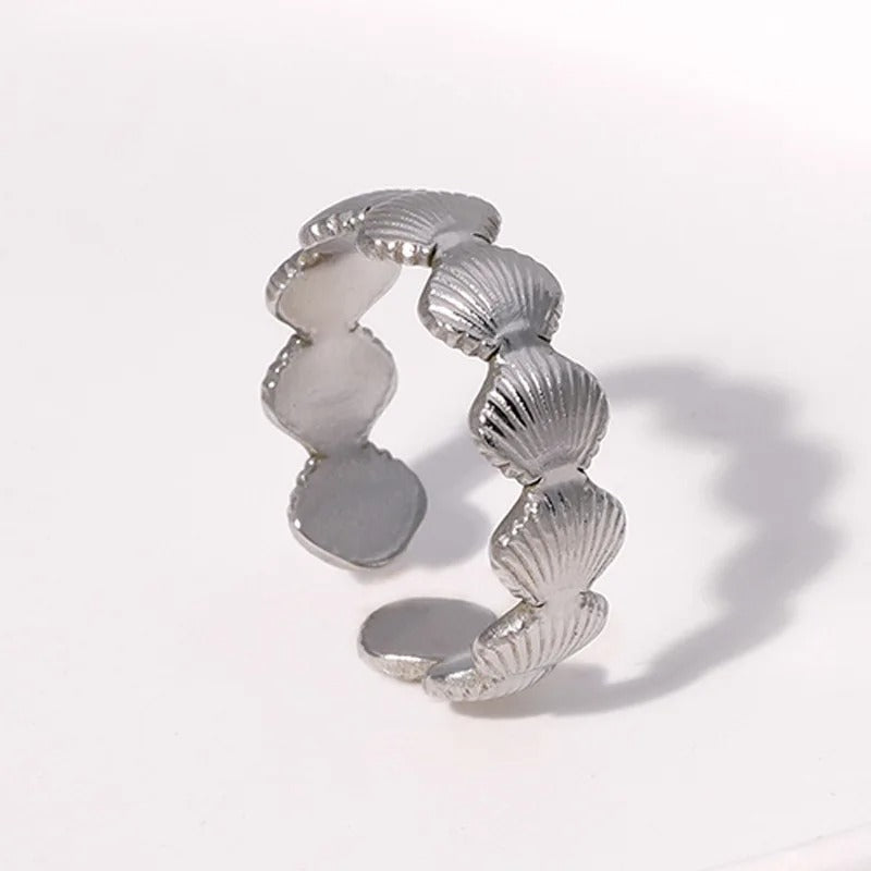 Trendy Schelpvormige Verstelbare Ring - Sheryl