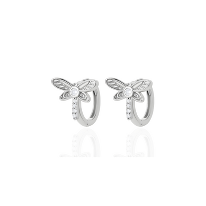 Dragonfly Hoepel Oorbellen Verguld - Lise