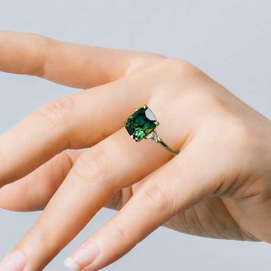 Groene Zirkonia Ring in Goud | Goud