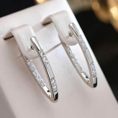 Gouden Zirkonia Elegantie Oorbellen | Goud