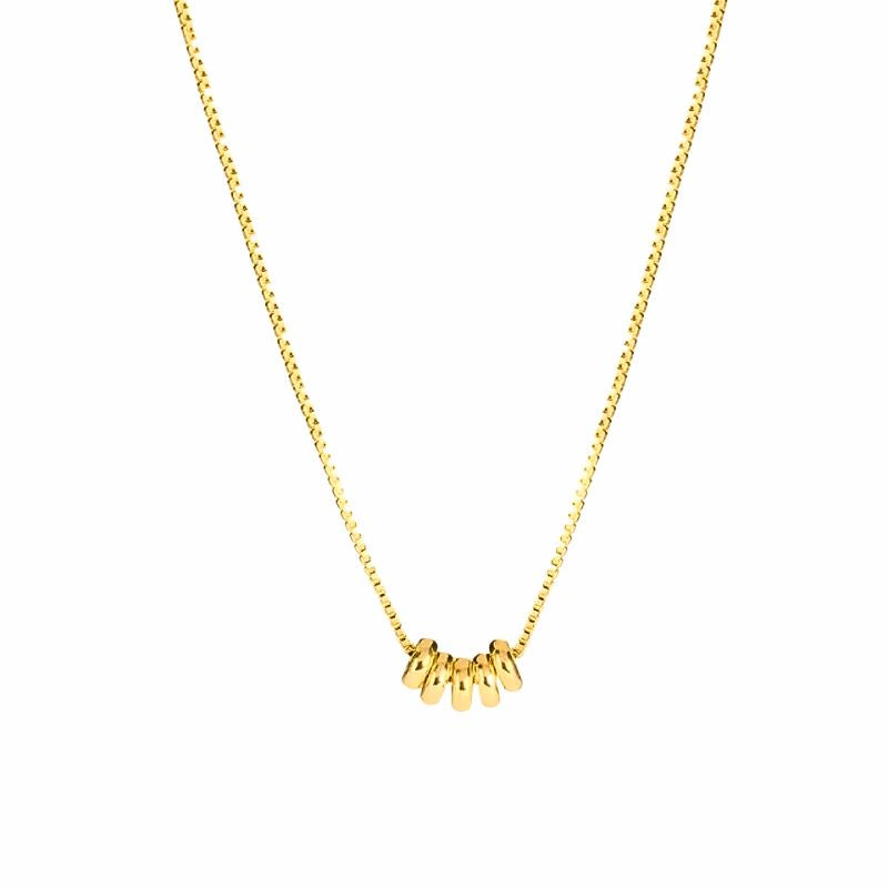 Fluister charme ketting | Verguld