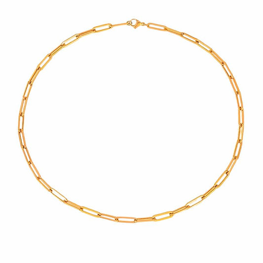 Gouden Paperclip Ketting - Bianca