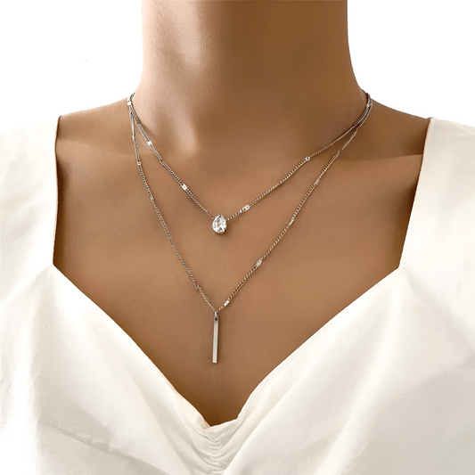 Lichtgevende rasterketting | Verguld