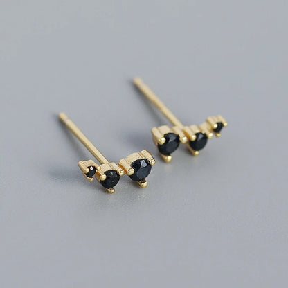 Elegante Drie Mini Zirkonia Oorbellen - Sandy