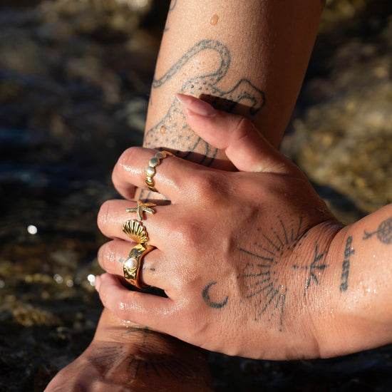 Trendy Schelpvormige Verstelbare Ring - Sheryl