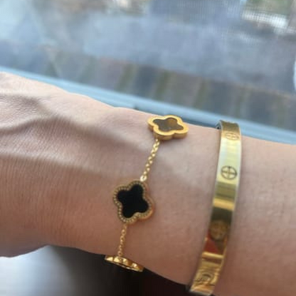 Gouden klaver armband | Goud