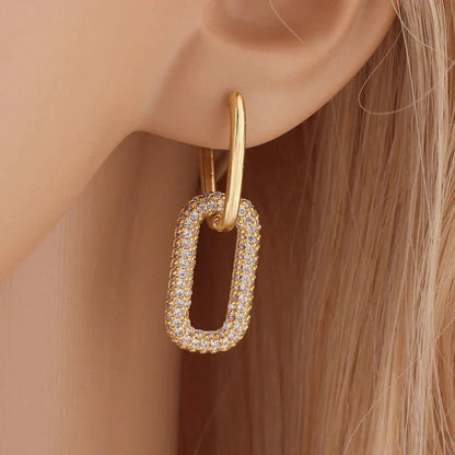 Elegante Vierkante Oorbellen met Strakke Afwerking - Sisi
