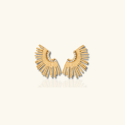 Sunburst Kristal Oorbellen - Cadence