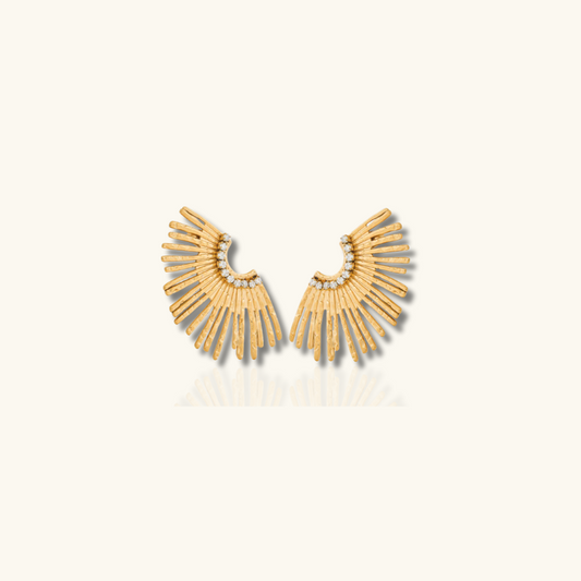 Sunburst Kristal Oorbellen - Cadence
