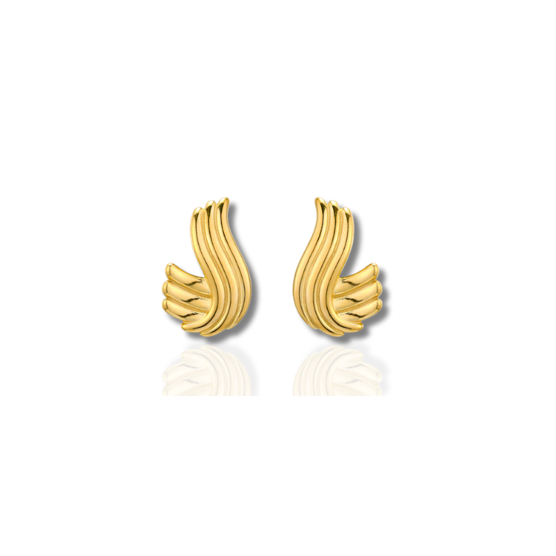Swan Geïnspireerde Gouden Hoepel Oorbellen - Ava