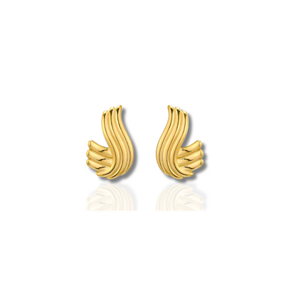 Swan Geïnspireerde Gouden Hoepel Oorbellen - Ava