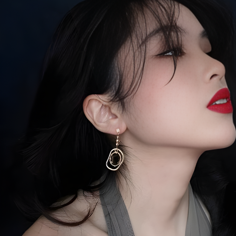 Vintage Asymmetrische Crystal Stud Oorbellen - Molly