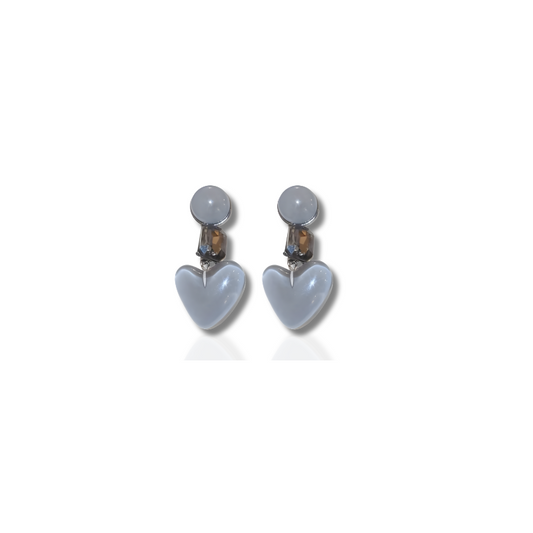 Hart Hars Kristal Hanger Stud Oorbellen - Audrey