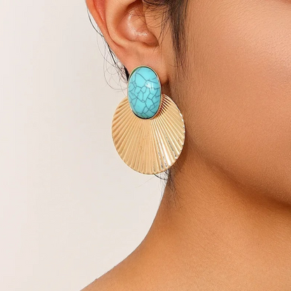 Elegante Turquoise Oorknopjes - Judith