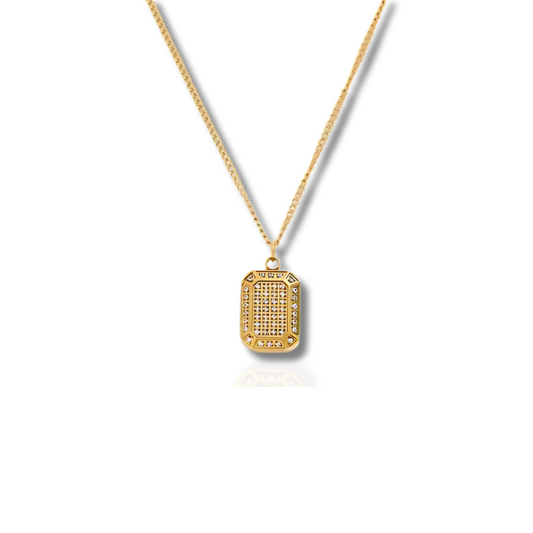 Geometrische Zirkoon Hanger Ketting - Julia