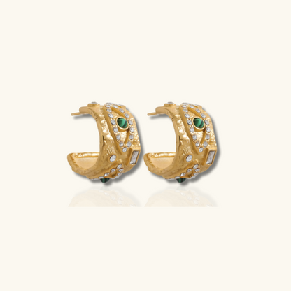 Geometrische Oorbellen met Oog en Zirkonia – Bethany