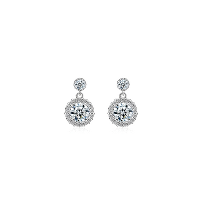 Elegante Zilveren Moissaniet Oorknopjes - Amara