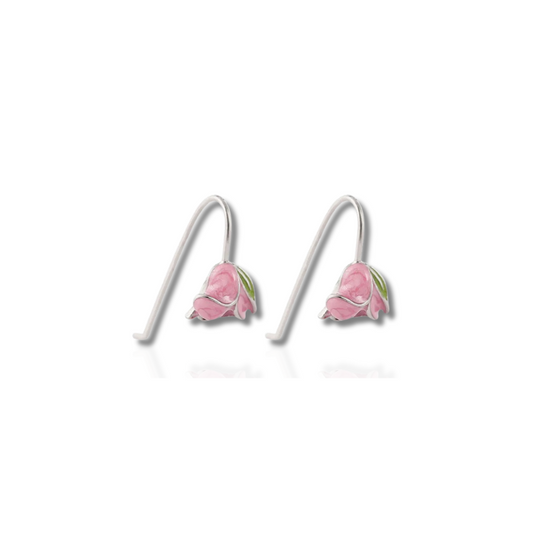 Roze Rozen Stud Oorbellen - Sarah