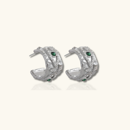 Geometrische Oorbellen met Oog en Zirkonia – Bethany