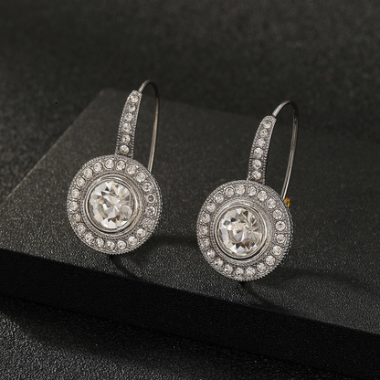 Vintage Zilveren Oorbellen Met Zirkonia | Zilver