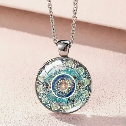 Vintage Blauwe Mandala Ketting - Mouri