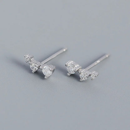 Elegante Drie Mini Zirkonia Oorbellen - Sandy