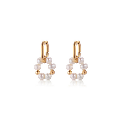 Elegante Parel Bengelen Oorbellen - Lana