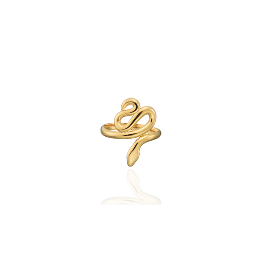 Vergulde Vintage Gothic Slang Verstelbare Ringen - Suzanne