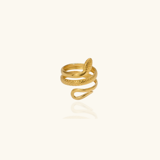 Vergulde Slang Geometrische Ringen - Wendy