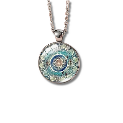 Vintage Blauwe Mandala Ketting - Mouri