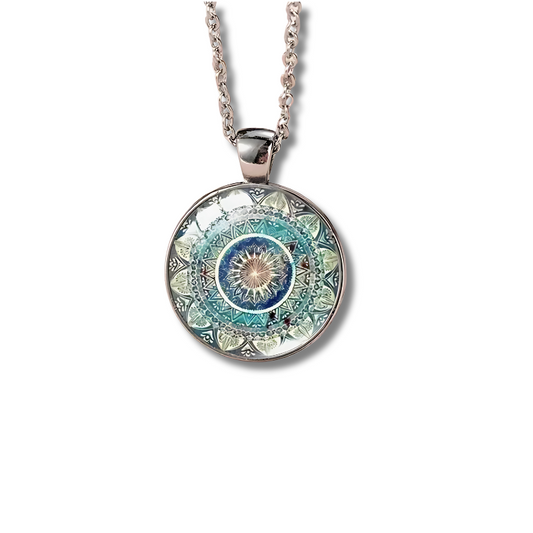 Vintage Blauwe Mandala Ketting - Mouri