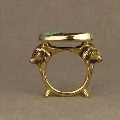 Vintage Kleurrijke Opaalring | Goud