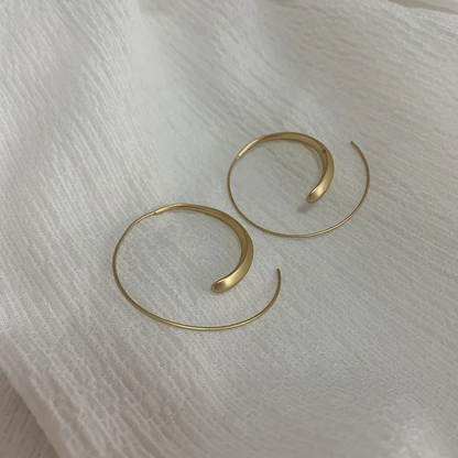 Gouden Spiraal Hoop Oorbellen - Fiona