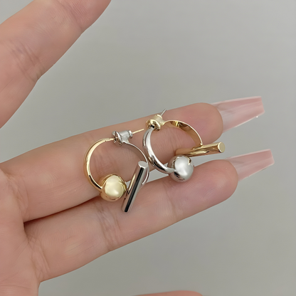 Twee-Tonige Bal Dangle Oorbellen - Felicity